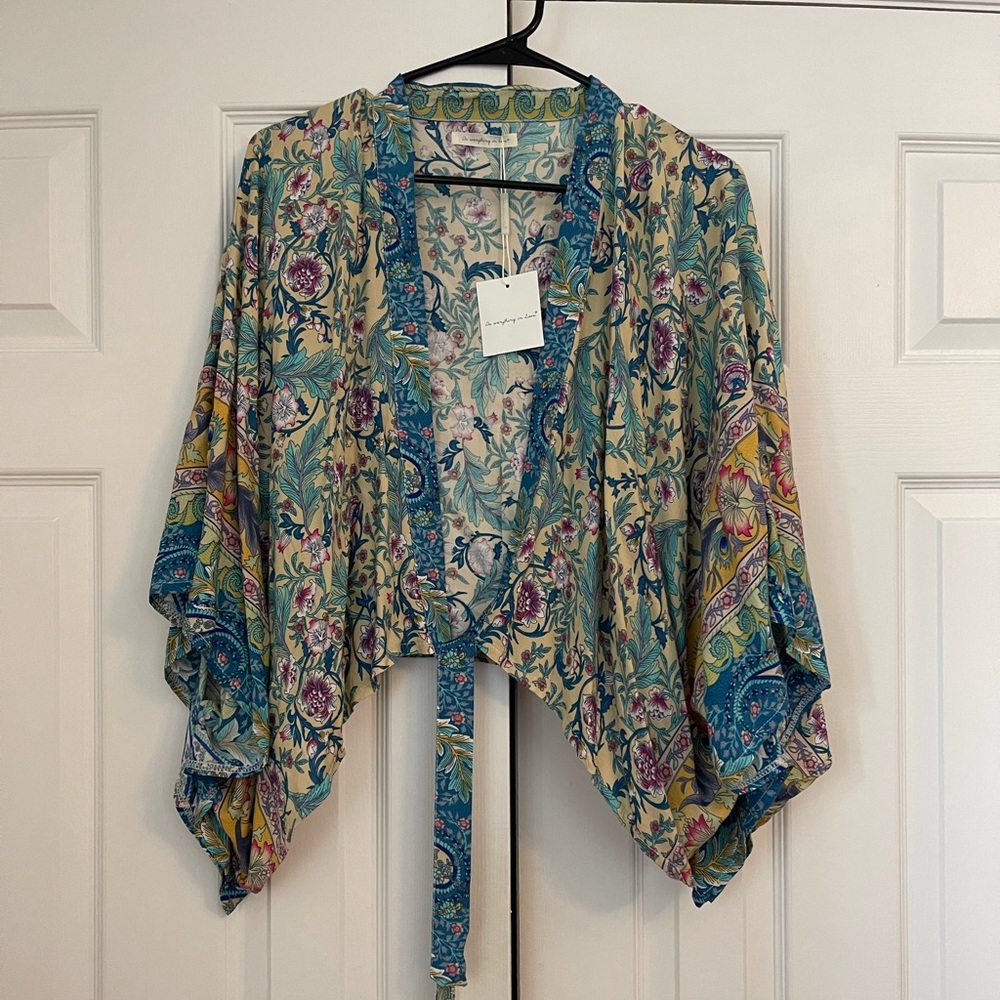 Tie front cape / shawl / jacket, one size